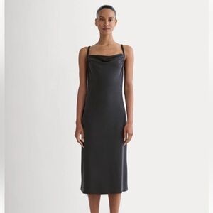 EVERLANE THE TANK MIDI DRESS IN BUTTERKNIT BLACK NWT Size M